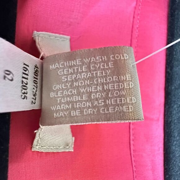 2/$30 Chicos Pink Button Up Tunic Top Size M Roll Tab Office Classic Barbiecore - Picture 8 of 9